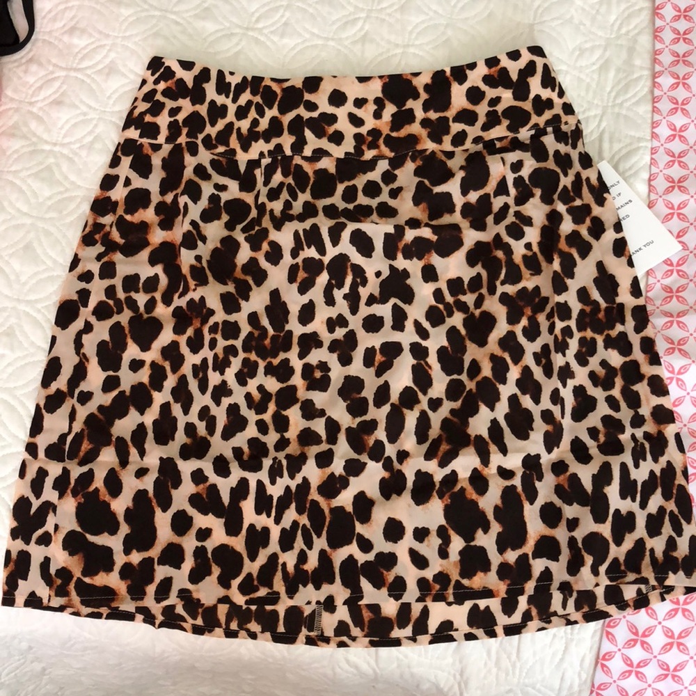 For Love & Lemons Animal Print Skirt
